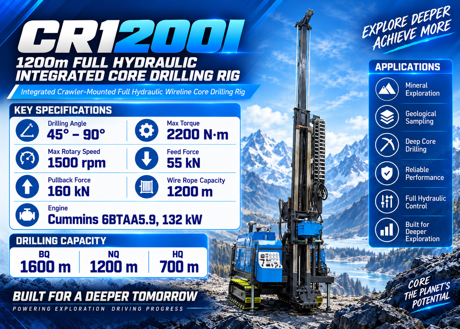 CR1200I حفارة اللب المتكاملة
