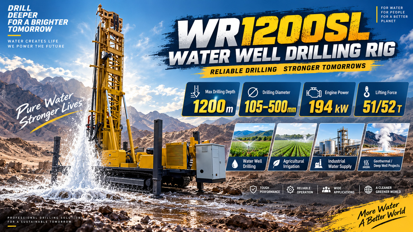 WR1200SL حفارة آبار المياه المجنزرة