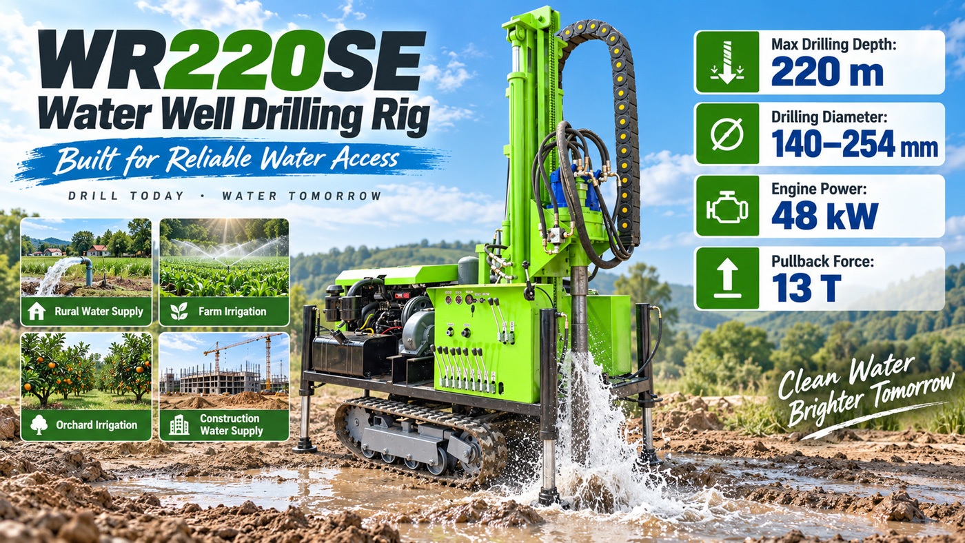 WR220SE حفارة آبار المياه المجنزرة